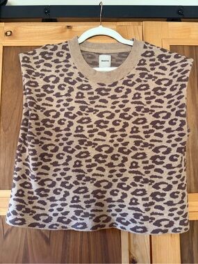 Maeve Noah Leopard Knit Tank Sweater